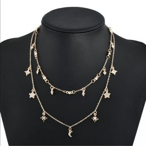 Multilayer Necklace The Stars and The Moon